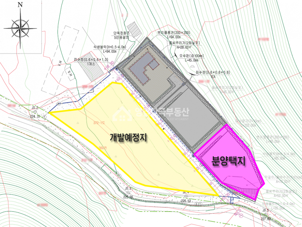 강원 영월군 남면 광천리 남면 읍내생활권 접근성 좋은 위치 소형 택지, 단정하고 깔끔한 전원주택단지 기본공사완료, 개발행위허가 매매 매물번호 10257 사진 2
